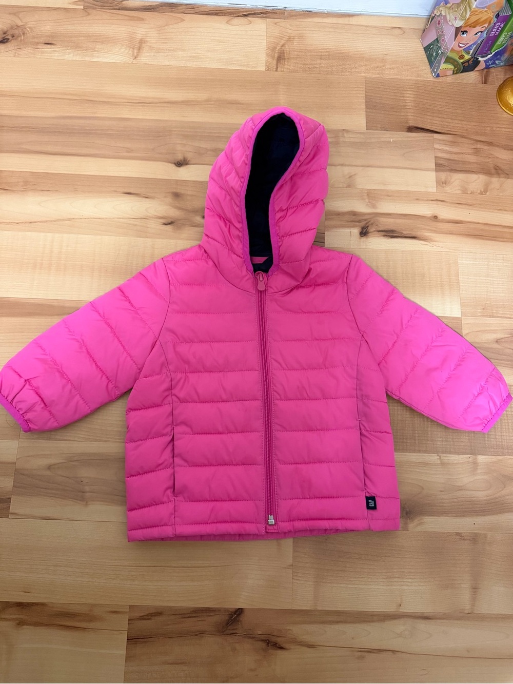 GAP Kids Pink Hooded Puffer Jacket